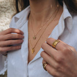 Milly-Maunder-Textured-Molten-Beaded-Edge-Mira-Cigar-Chunky-Statement-Ring-Gold-Plated-18ct-Rustic-Vintage-Heirloom