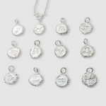 Milly-Maunder-Zodiac-Star-Sign-Coin-Disc-Vintage-Style-Antique-Heirloom-Pendant-Astrology-Chain-Necklace-Sterling-Silver-Personalised