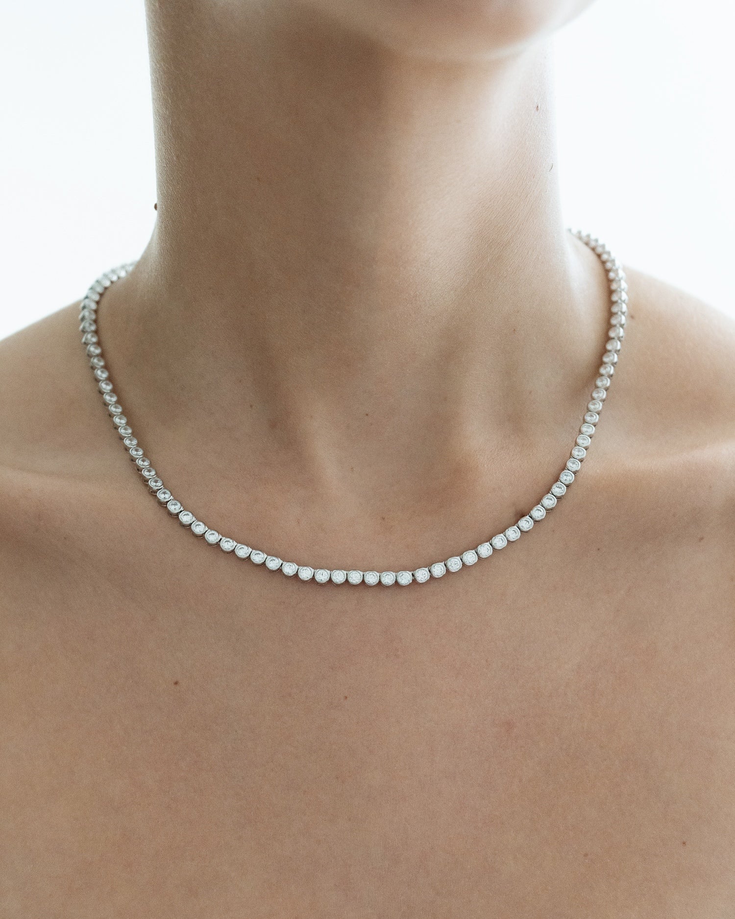 Miss-Cecilia-London-Bubble-Tennis-Necklace-Cubic-Zirconia-Clear-Diamond-Stone-Chunky-Cool-Evening-Party-Season-Jewellery-Gold-Silver-Accessories-Statement-Stone