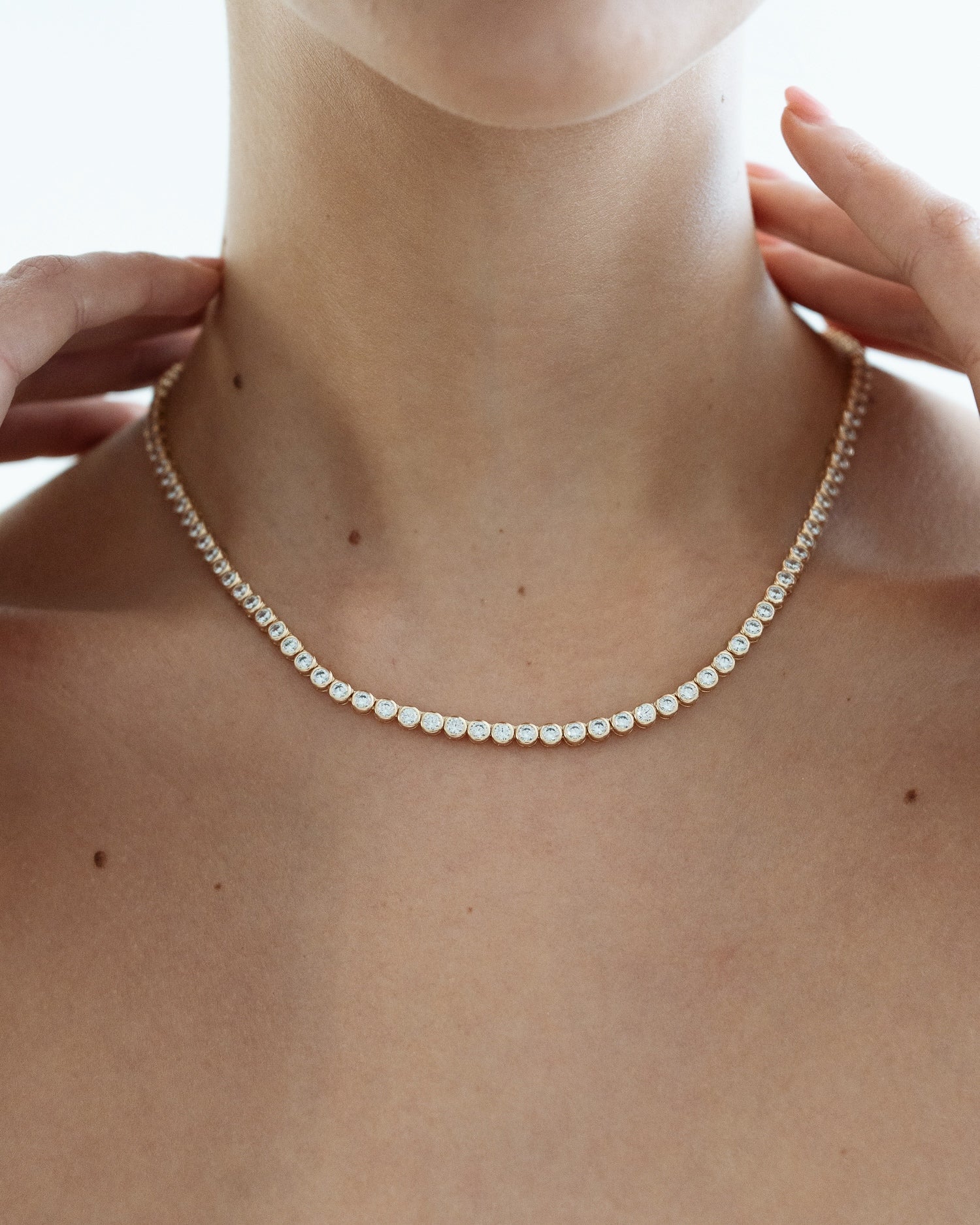 Miss-Cecilia-London-Bubble-Tennis-Necklace-Cubic-Zirconia-Clear-Diamond-Stone-Chunky-Cool-Evening-Party-Season-Jewellery-Gold-Silver-Accessories-Statement-Stone