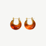 Miss-Cecilia-London-Crescent-Amber-Resin-Hoop-Chunky-Earrings-Stone-Cool-Brown-Marble-Summer-Style-Timeless-Jewellery-DemiFine-Contemporary