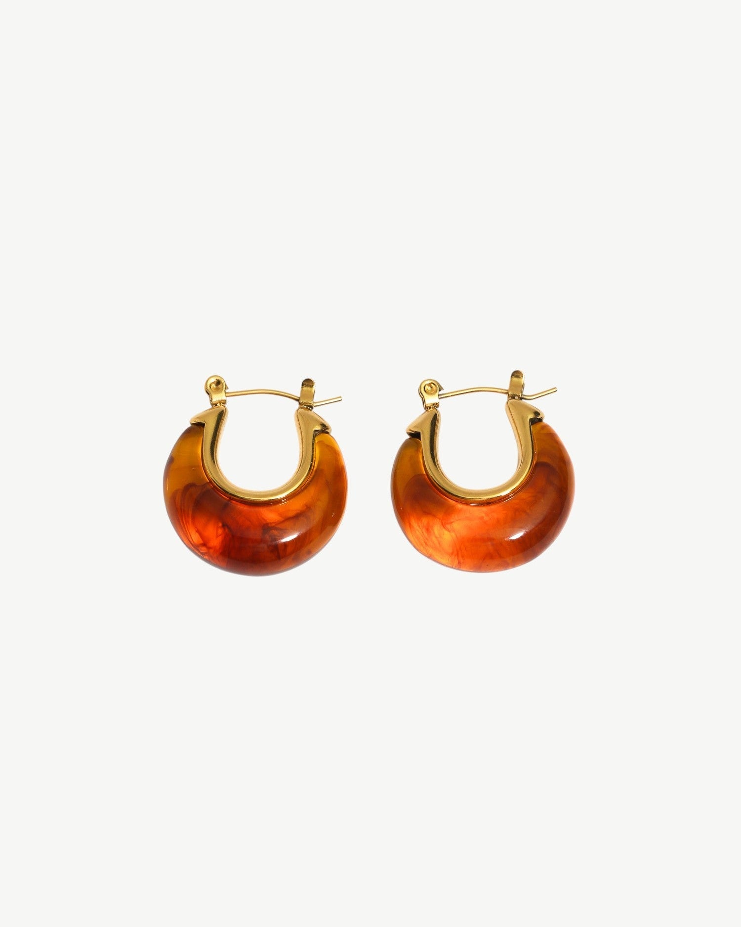 Miss-Cecilia-London-Crescent-Amber-Resin-Hoop-Chunky-Earrings-Stone-Cool-Brown-Marble-Summer-Style-Timeless-Jewellery-DemiFine-Contemporary