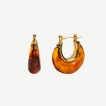 Miss-Cecilia-London-Crescent-Amber-Resin-Hoop-Chunky-Earrings-Stone-Cool-Brown-Marble-Summer-Style-Timeless-Jewellery-DemiFine-Contemporary