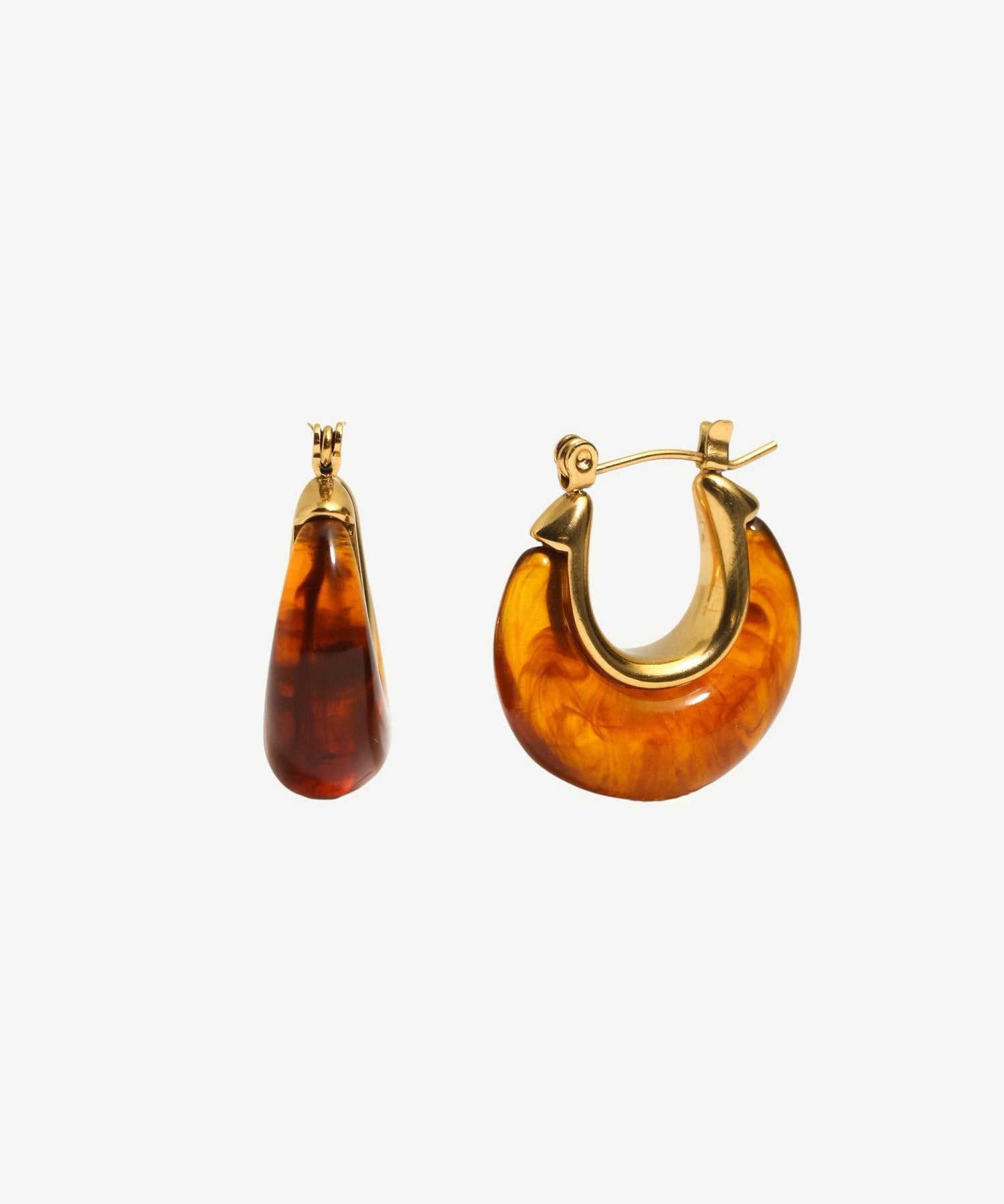 Miss-Cecilia-London-Crescent-Amber-Resin-Hoop-Chunky-Earrings-Stone-Cool-Brown-Marble-Summer-Style-Timeless-Jewellery-DemiFine-Contemporary