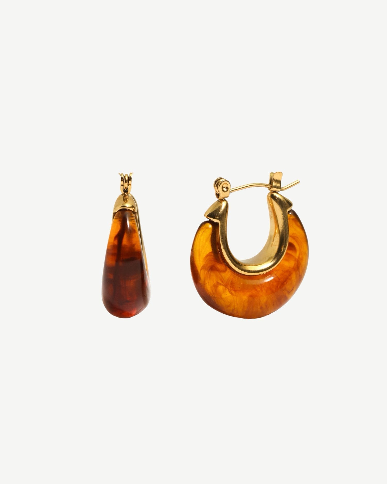 Miss-Cecilia-London-Crescent-Amber-Resin-Hoop-Chunky-Earrings-Stone-Cool-Brown-Marble-Summer-Style-Timeless-Jewellery-DemiFine-Contemporary
