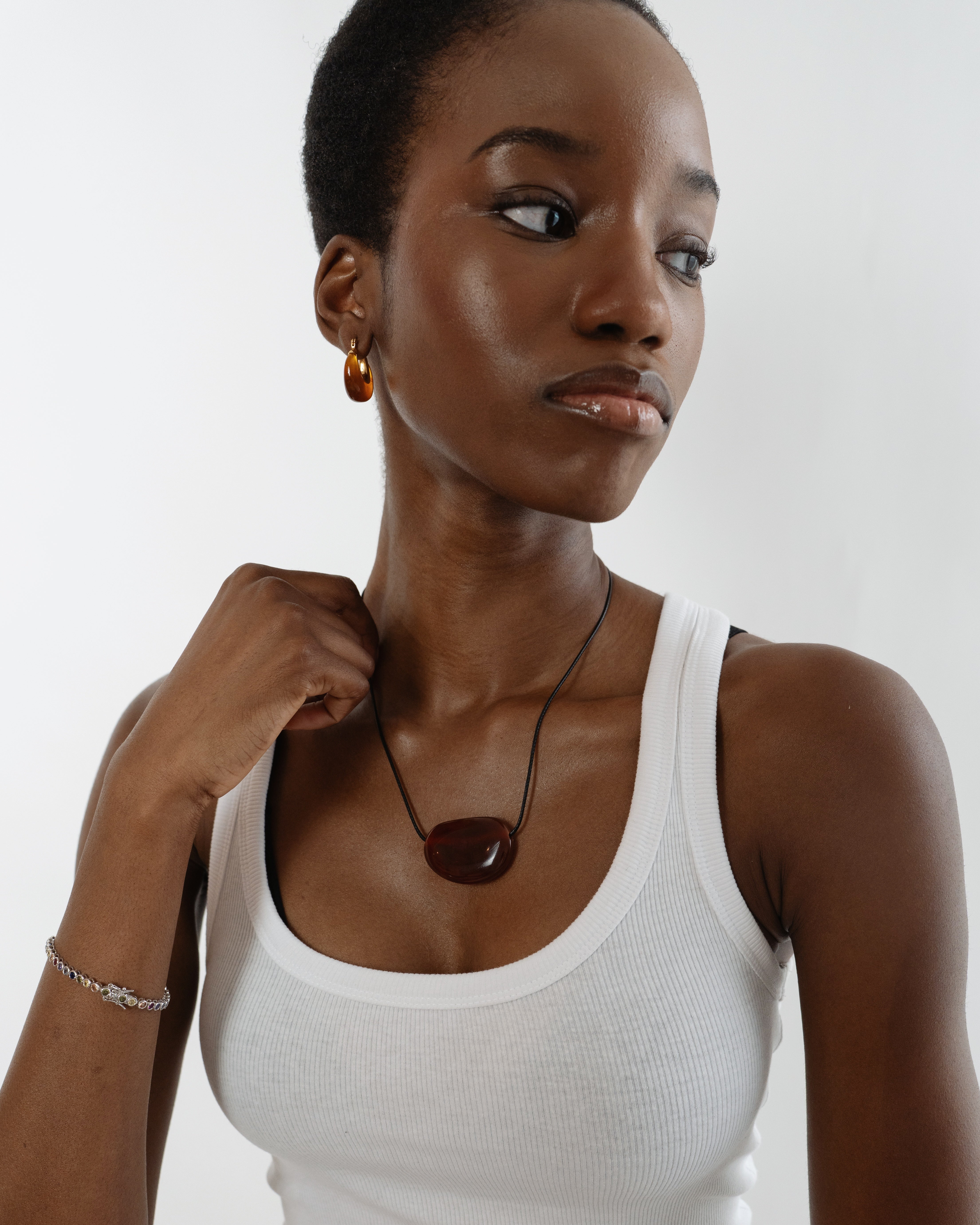 Miss-Cecilia-London-Crescent-Amber-Resin-Hoop-Chunky-Earrings-Stone-Cool-Brown-Marble-Summer-Style-Timeless-Jewellery-DemiFine-Contemporary