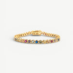 Miss-Cecilia-London-Rainbow-Bubble-Tennis-Bracelet-Multi-Coloured-Diamond-Cubic-Zirconia-Stones-Gemstones-Colourful-Cool-Jewellery-DemiFine-Gold-Plated-Rhodium-Silver-Evening-Party-jewellery-accessories