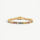 Miss-Cecilia-London-Rainbow-Bubble-Tennis-Bracelet-Multi-Coloured-Diamond-Cubic-Zirconia-Stones-Gemstones-Colourful-Cool-Jewellery-DemiFine-Gold-Plated-Rhodium-Silver-Evening-Party-jewellery-accessories