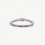 Miss-Cecilia-London-Rainbow-Bubble-Tennis-Bracelet-Multi-Coloured-Diamond-Cubic-Zirconia-Stones-Gemstones-Colourful-Cool-Jewellery-DemiFine-Gold-Plated-Rhodium-Silver-Evening-Party-jewellery-accessories