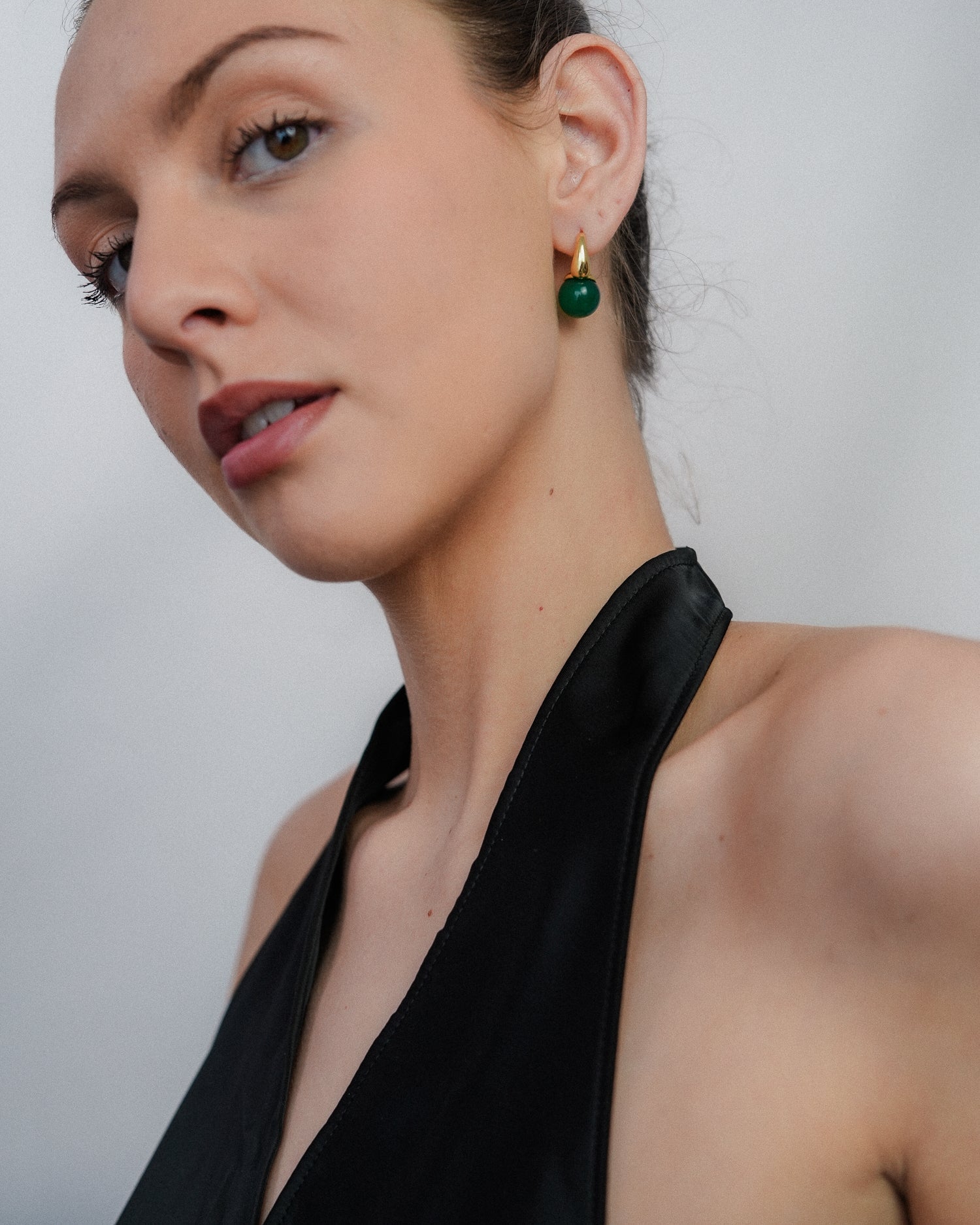Miss-Cecilia-London-The-Sienna-Hoops-Red-Agate-Gemstone-Resin-Ball-Stone-Green-Hoop-Earrings-Cool-Summer-Colourful-Jewellery-Demifine-contemporary