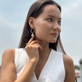 Gold Pearl Branch Drop Earrings