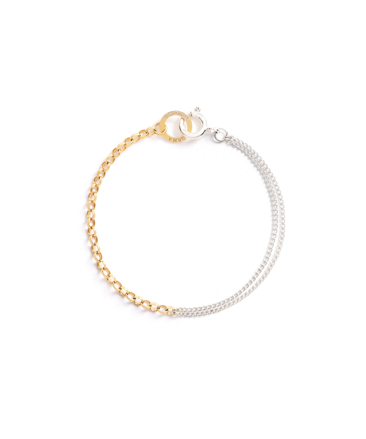 Norma-Jewellery-Studio-9-Exclusive-Origin-bracelet-mixed-metal-Gold-vermeil-oval-belcher-chain-sterling-silver-curb-chain