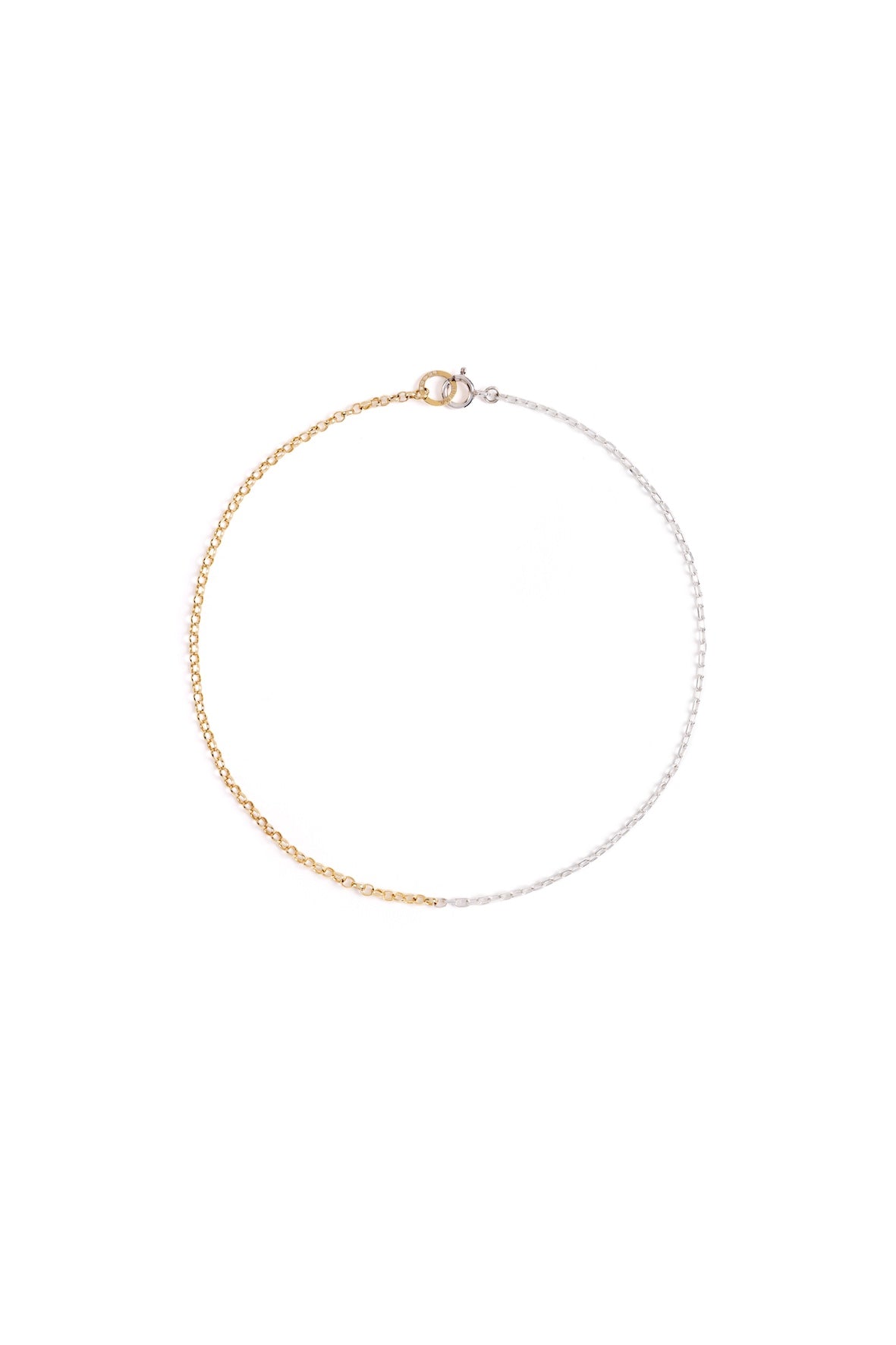 Norma-Jewellery-Studio-Exclusive-1-Meridian-mixed-metal-necklace-18ct-gold-vermeil-Curb-Chain-sterling-silver-Rectangle-Trace-Chain-everyday-minimal-refined-cool-London