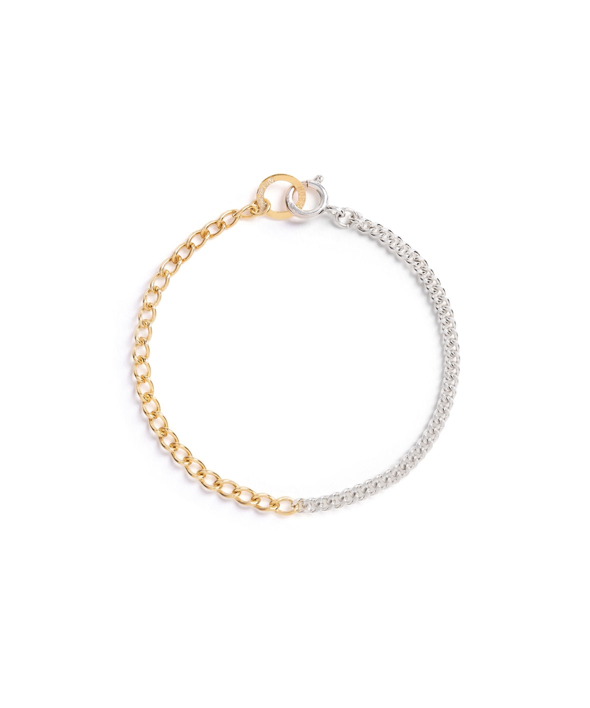 Norma-jewellery-studio-exclusive-4-Drift-mixed-metal-cool-bracelet-18t-gold-vermeil-trace-chain-sterling-silver-belcher-london-minimal