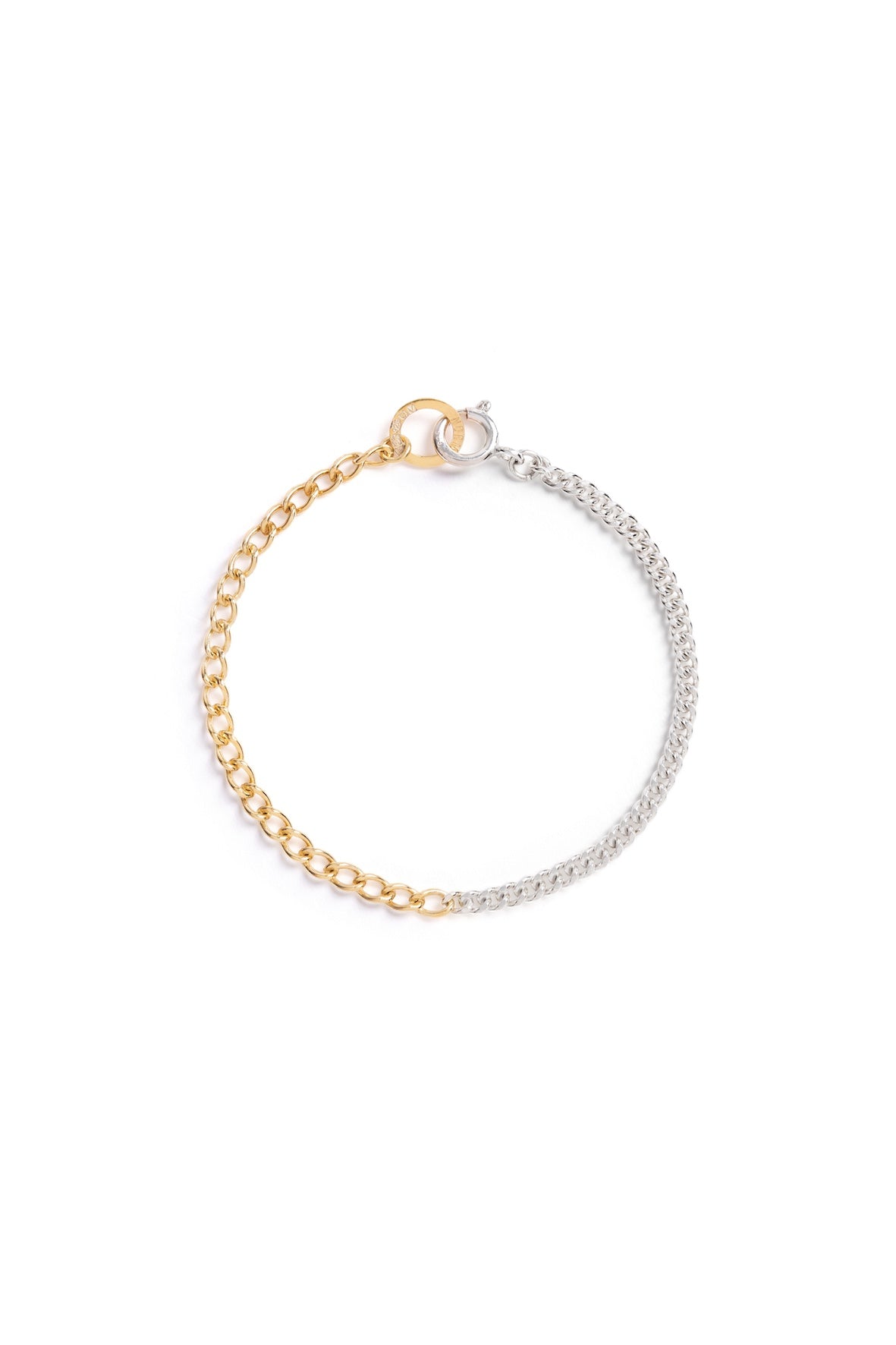 Norma-jewellery-studio-exclusive-4-Drift-mixed-metal-cool-bracelet-18t-gold-vermeil-trace-chain-sterling-silver-belcher-london-minimal
