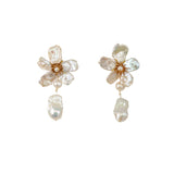 Baroque Keshi Pearl Flower Dangle Earrings №17