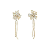 Snowflake Keshi Pearls Flower Dangle Earrings №34