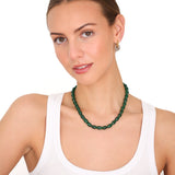 Forest Agate Bead Necklace
