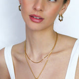 Gold & Silver Twist Hoops