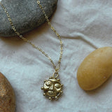 Ra-Necklace-El-Sol-Sun-Beaded-Pendant-Chain-Brass-Sterling-Silver-Handmade-London-Jewellery-Summer-Sunshine-Beach-Design-Kan-Studio