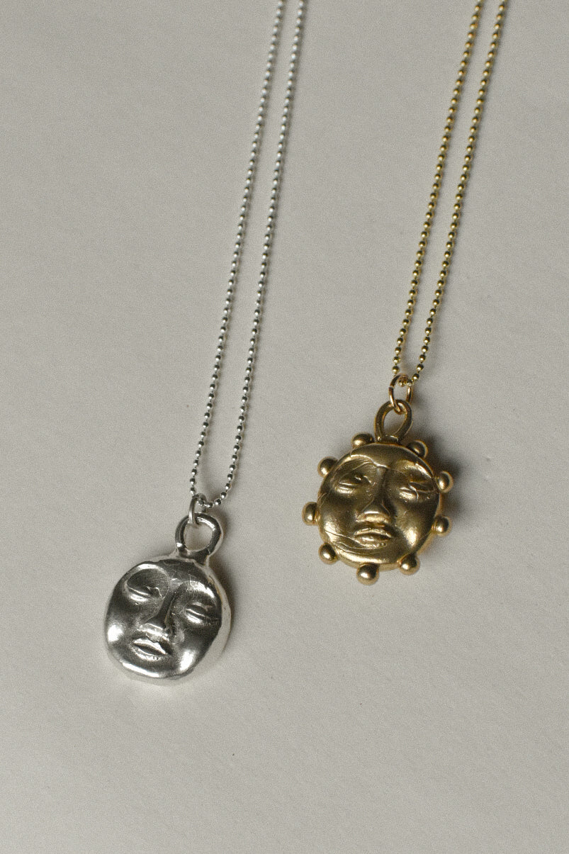 Ra-Necklace-El-Sol-Sun-Beaded-Pendant-Chain-Brass-Sterling-Silver-Handmade-London-Jewellery-Summer-Sunshine-Beach-Design-Kan-Studio