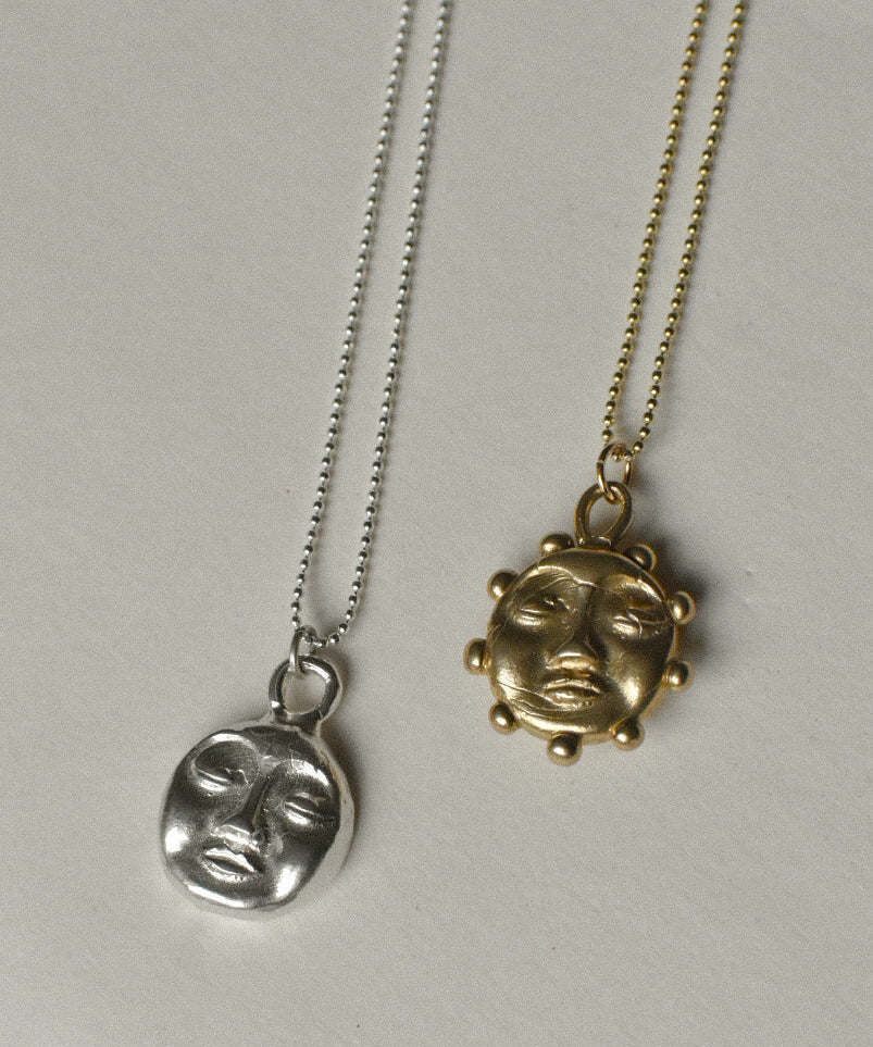 Ra-Necklace-El-Sol-Sun-Beaded-Pendant-Chain-Brass-Sterling-Silver-Handmade-London-Jewellery-Summer-Sunshine-Beach-Design-Kan-Studio