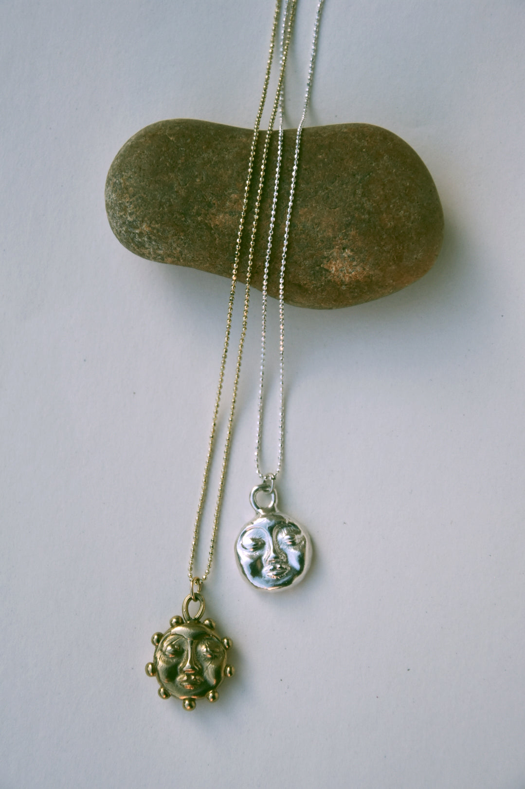 Ra-Necklace-El-Sol-Sun-Beaded-Pendant-Chain-Brass-Sterling-Silver-Handmade-London-Jewellery-Summer-Sunshine-Beach-Design-Kan-Studio