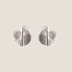 Ruddock-Baby-Fan-Mini-Sculptural-Curve-Spiral-Statement-Earrings-Studs-Sterling-Silver-Gold-Plated-18-Carat-ct