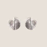 Ruddock-Baby-Fan-Mini-Sculptural-Curve-Spiral-Statement-Earrings-Studs-Sterling-Silver-Gold-Plated-18-Carat-ct