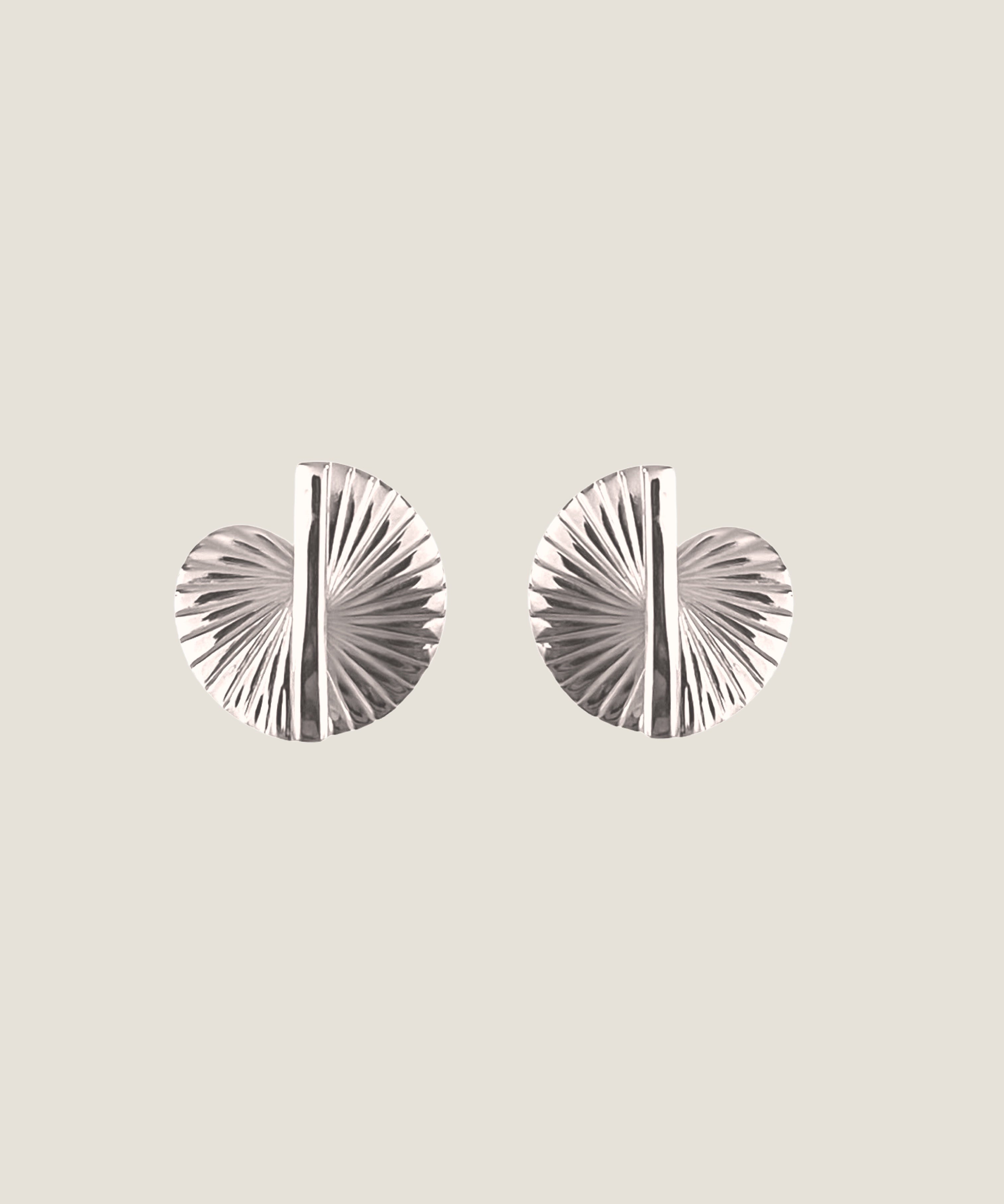 Ruddock-Baby-Fan-Mini-Sculptural-Curve-Spiral-Statement-Earrings-Studs-Sterling-Silver-Gold-Plated-18-Carat-ct