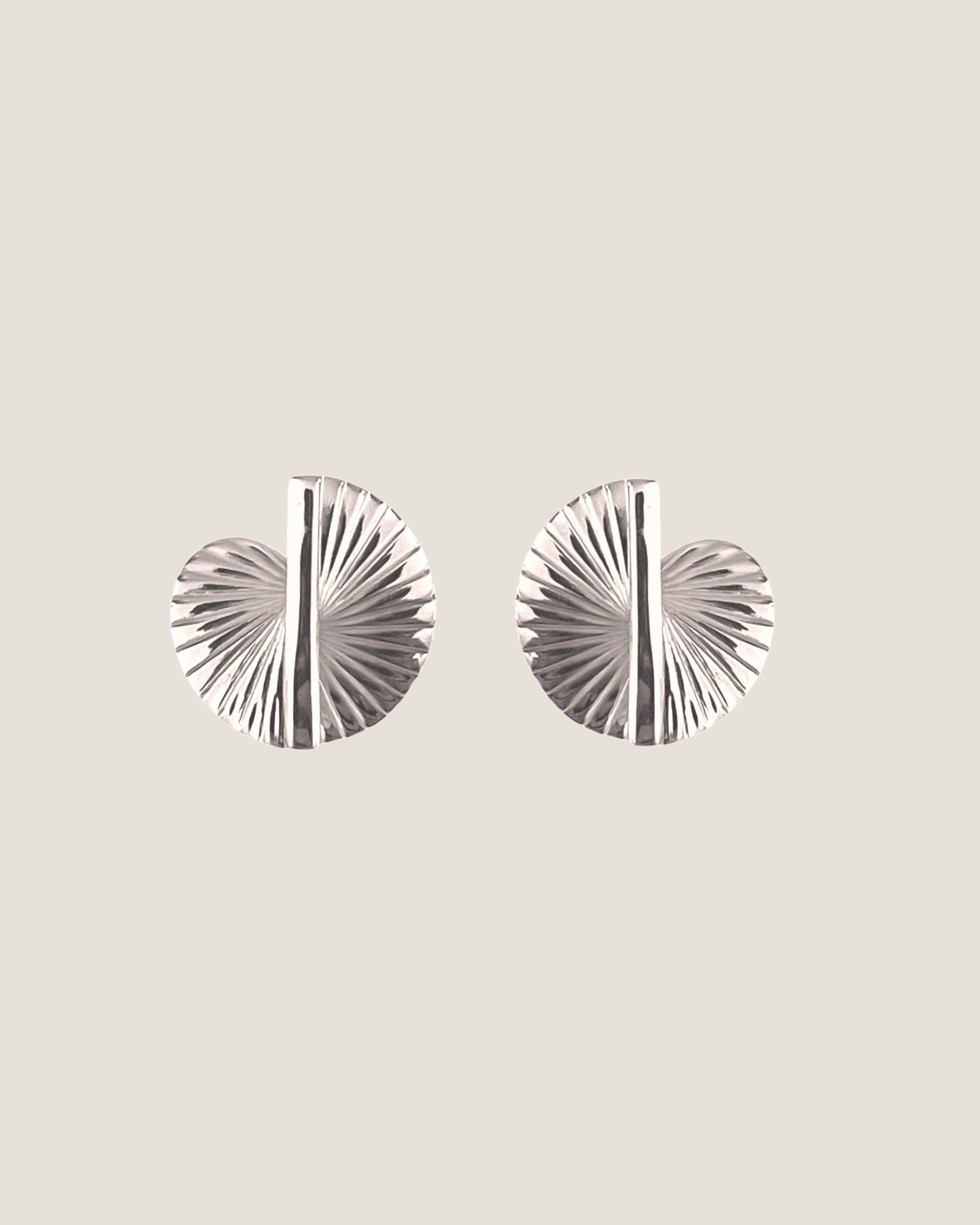 Ruddock-Baby-Fan-Mini-Sculptural-Curve-Spiral-Statement-Earrings-Studs-Sterling-Silver-Gold-Plated-18-Carat-ct