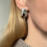 Ruddock-Baby-Fan-Mini-Sculptural-Curve-Spiral-Statement-Earrings-Studs-Sterling-Silver-Gold-Plated-18-Carat-ct