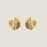 Ruddock-Baby-Fan-Mini-Sculptural-Curve-Spiral-Statement-Earrings-Studs-Sterling-Silver-Gold-Plated-18-Carat-ct