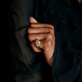 Ruddock-Brando-Chunky-Sculptural-Statement-Ring-Sterling-Silver-Cocktail-Gold-Plated-18ct