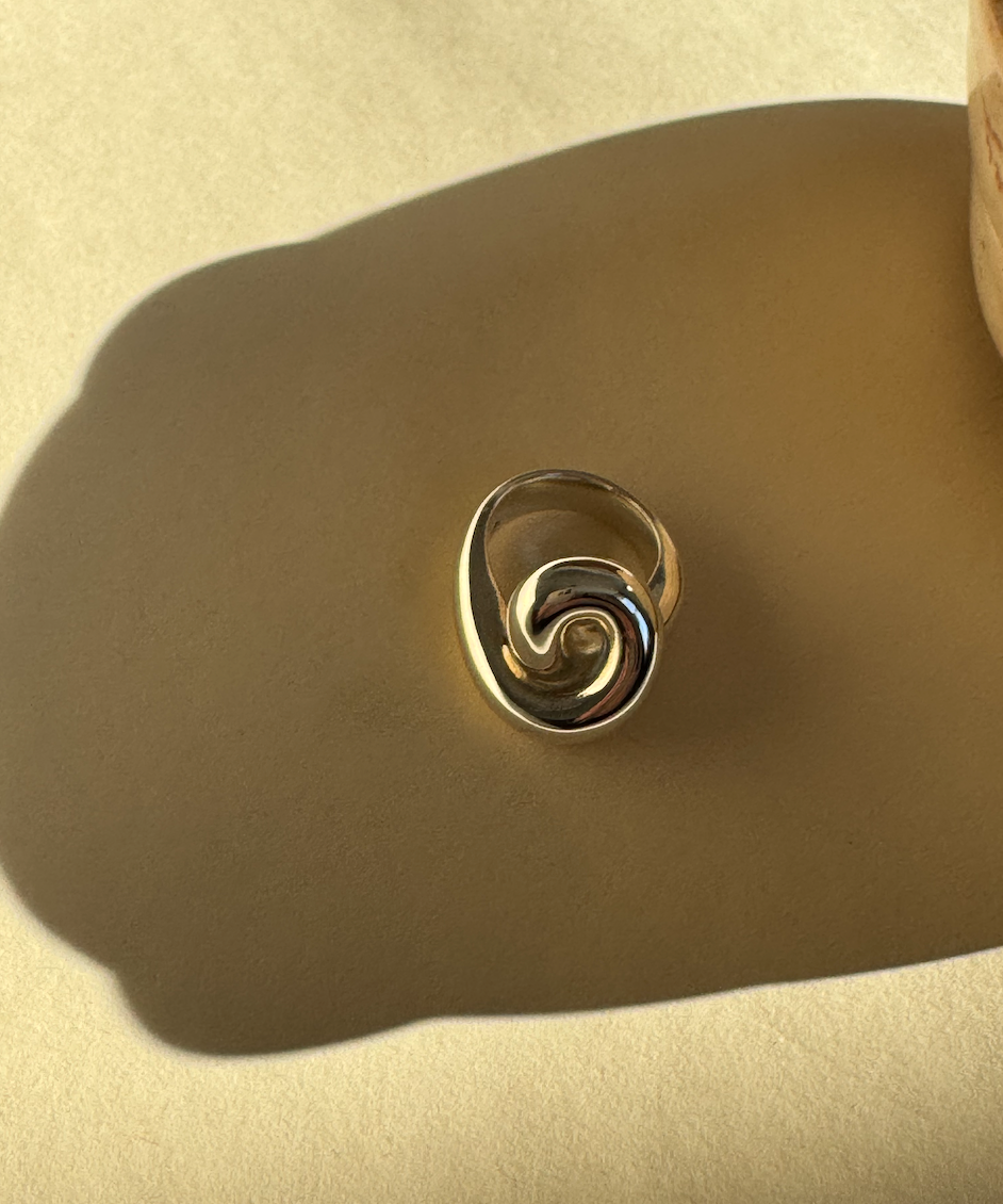 Ruddock-Celia-Swirl-Ring-Bold-Statement-Oversized-Chunky-Statement-Swirl-Spiral-Ring-Gold-Plated-18ct-Silver-Boho-Fluid-Ring-Stack-Cool-Curated-Jewellery-Contemporary-DemiFine-Golden