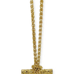 Ruddock-Chunky-T-Bar-Knotted-Textured-Pendant-Chain-Necklace-18ct-Gold-Plated