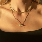 Ruddock-Chunky-T-Bar-Knotted-Textured-Pendant-Chain-Necklace-18ct-Gold-Plated