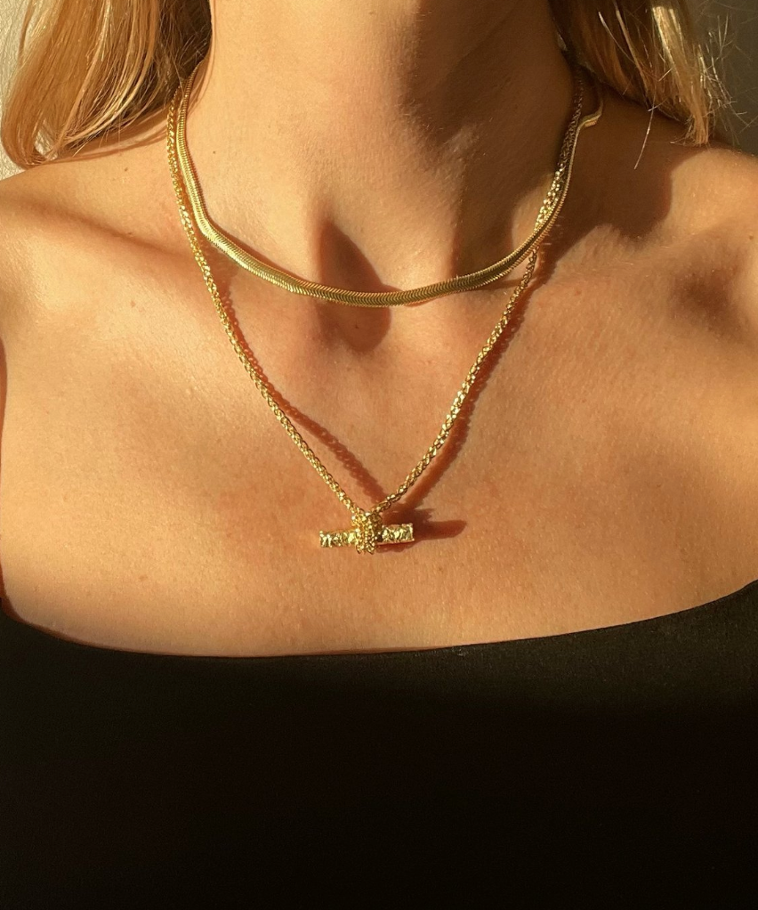 Ruddock-Chunky-T-Bar-Knotted-Textured-Pendant-Necklace-Sterling-Silver