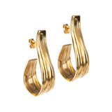 Ruddock-Freya-Earrings-Statement-Curved-Stud-Minimal-Contemporary-Jewellery-GGold