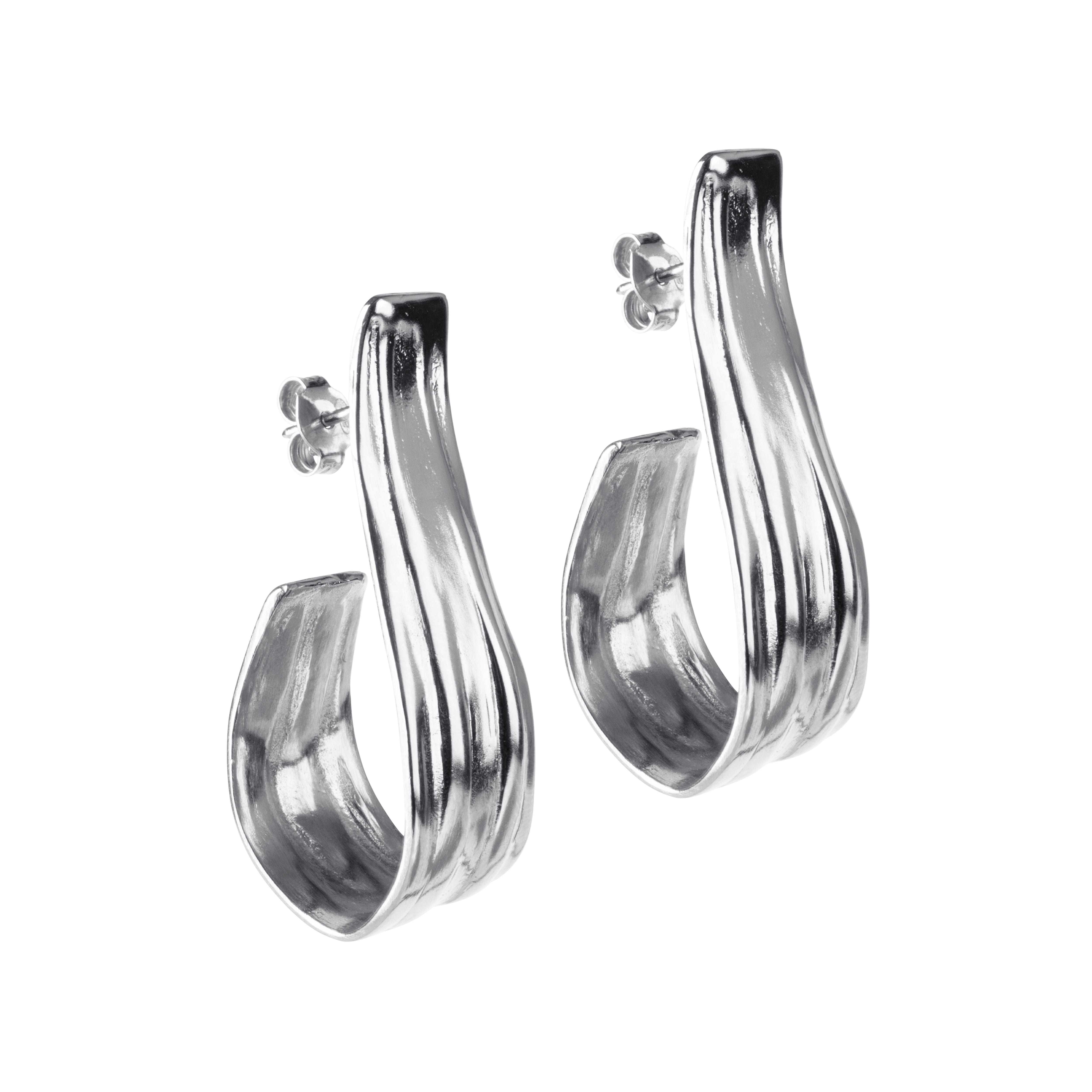 Ruddock-Freya-Earrings-Sterling-Silver-Statement-Curved-Stud-Minimal-Contemporary-Jewellery