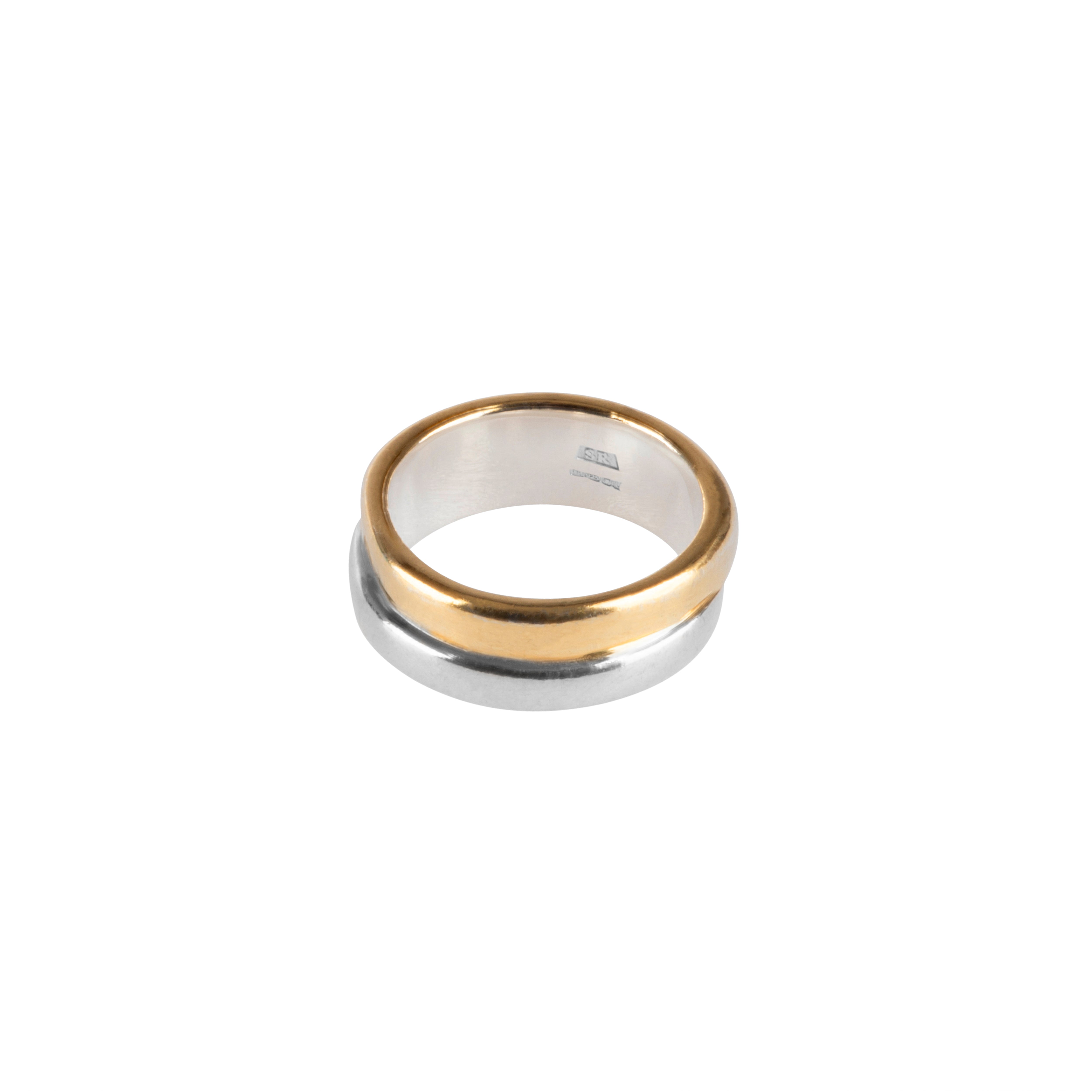 Ruddock-Gemini-Mixed-Metal-Double-Ring-Sterling-Silver-Gold-Plated