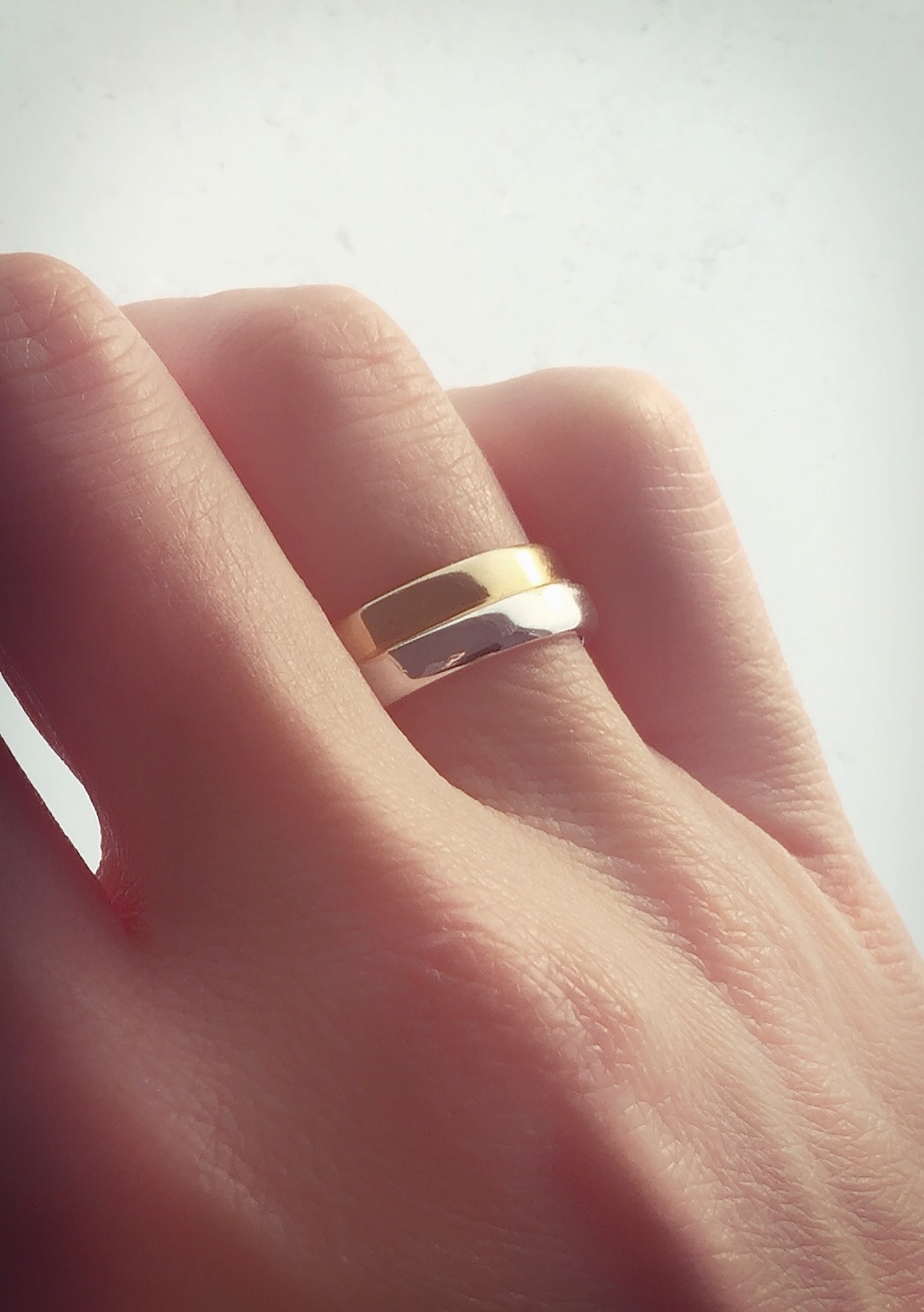 Ruddock-Gemini-Mixed-Metal-Double-Ring-Sterling-Silver-Gold-Plated