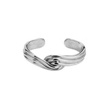 Ruddock-Gia-Cuff-Bangle-Bracelet-Triple-Clean-Lines-Fluid-Twisted-Forms-Tubes-Sculptural-Ribbed-Rippled-Sterling-Silver-Chunky-Cool-Minimal-Sleek-Bracelet-Cuff