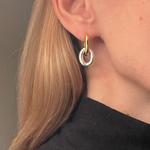 Ruddock-Go-Go-Gogo-Earrings-Hoop-Hoops-Interchangeable-Loop-Link-linked-Drop-Mixed-Metal-Sterling-Silver-18ct-Gold-Plated-Bold-Sculptural-Minimal