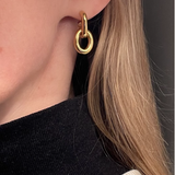 Ruddock-Go-Go-Gogo-Earrings-Hoop-Hoops-Interchangeable-Loop-Link-linked-Drop-Mixed-Metal-Sterling-Silver-18ct-Gold-Plated-Bold-Sculptural-Minimal