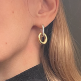 Ruddock-Go-Go-Gogo-Earrings-Hoop-Hoops-Interchangeable-Loop-Link-linked-Drop-Mixed-Metal-Sterling-Silver-18ct-Gold-Plated-Bold-Sculptural-Minimal