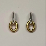 Ruddock-Go-Go-Gogo-Earrings-Hoop-Hoops-Interchangeable-Loop-Link-linked-Drop-Mixed-Metal-Sterling-Silver-18ct-Gold-Plated-Bold-Sculptural-Minimal