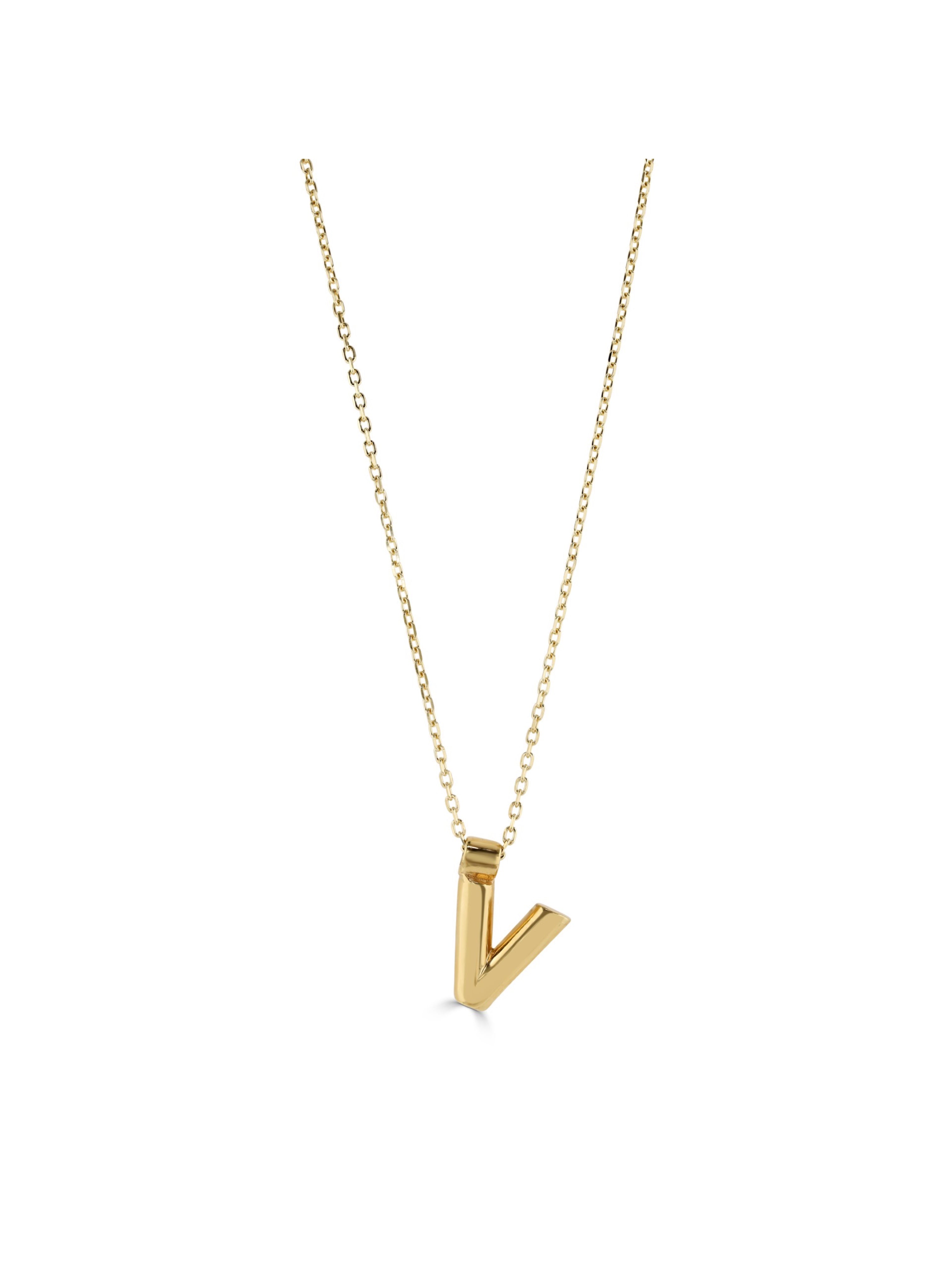 Ruddock-Initial-Alphabet-Chunky-Letter-Pendant-Necklace-18ct-Gold-Plated-Sterling-Silver-Personalised-Jewellery