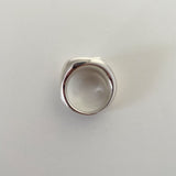 Ruddock-Ravel-riley-statement-cocktail-oversized-ring-fluid-interwoven-bold-chunky-pinky-signet-ring-sculptural-twist-sterling-Silver-demifine-contemporary-jewellery-golden
