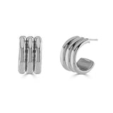 Ruddock-Rizzo-Hoop-Earrings-Three-Layer-Sculptural-Ribbed-Hoops-Butter-Curl-Sterling-Silver-18ct-Gold-Plated-Chunky-Bold-Jewellery